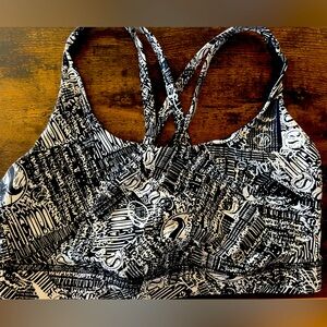 Lululemon Energy Sports Bra Black and White Logo